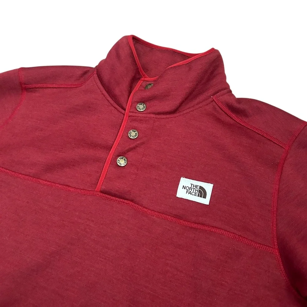 The North Face Mens Sherpa Patrol‎ Snap Pullover Red Gorpcore Hiking Medium